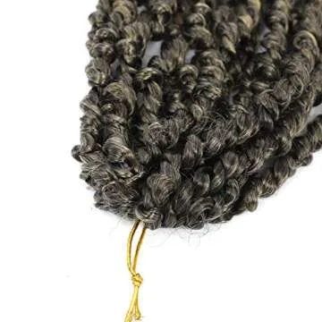 5Packs Pre-twisted Passion Twist Hair 22inch Water Wave Pre Looped Br aiding Hair Crochet Hair for Boho Hair Braiding Passion Black Women Hair Extensions(1B,22inch)