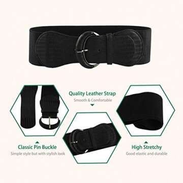VOCHIC Elastic Wide Dress Belt for Women Fashion