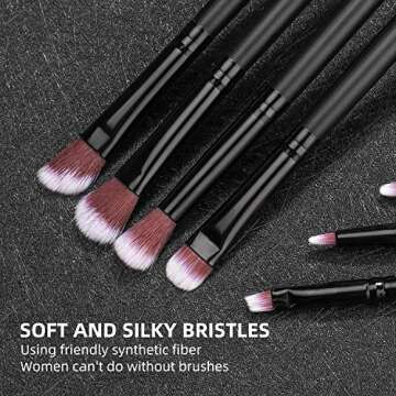 Makeup Brushes BS-MALL Premium Synthetic Foundation Powder Concealers Eye Shadows Makeup 14 Pcs Brush Set, Rose Golden, with Case (Black)