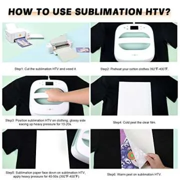 HTVRONT Sublimation HTV for Dark and Light Fabrics - 10 Pack
