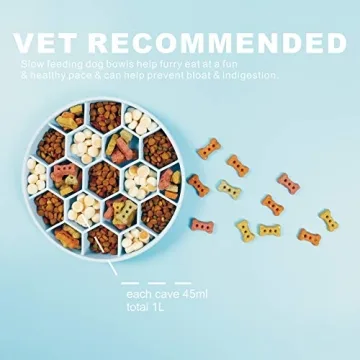 AMOGATO Dog Slow Feeder Bowl - Interactive and Non-Skid Design