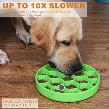 AMOGATO Dog Slow Feeder Bowl - Interactive and Non-Skid Design
