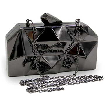 Reberomantic Gun-Color Evening Clutch for Women