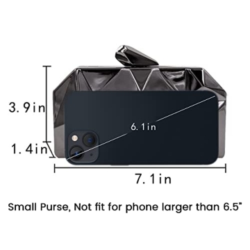 Reberomantic Gun-Color Evening Clutch for Women