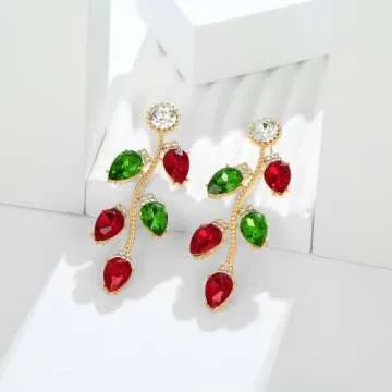 Colorful Christmas Dangle Earrings for Women