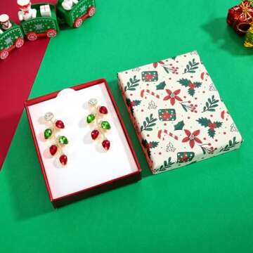 Colorful Christmas Dangle Earrings for Women