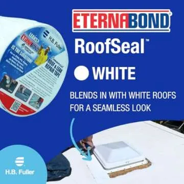 EternaBond RoofSeal White 4" x25' MicroSealant UV Stable RV Roof Seal Repair Tape | 35 mil Total Thickness - EB-RW040-25R - One-Step Durable, Waterproof and Airtight Sealant