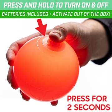 GoSports 100 mm LED Bocce Ball Game Set - Includes 8 Light Up Bocce Balls, Pallino, Case and Measuring Rope