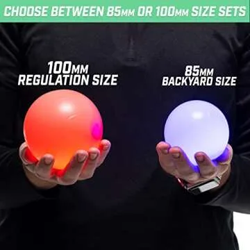 GoSports 100mm LED Bocce Ball Game Set for Fun Nights
