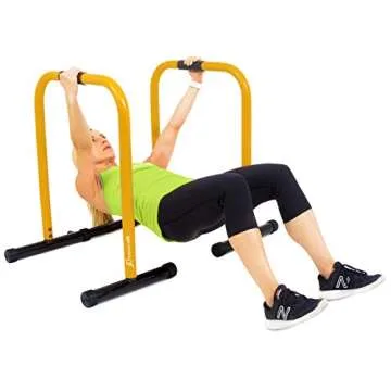 ProsourceFit Dip Stand Station, Heavy Duty Ultimate Body Press Bar with Safety Connector for Tricep Dips