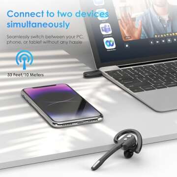 M-ONE Bluetooth Headset with Noise Canceling & Mic