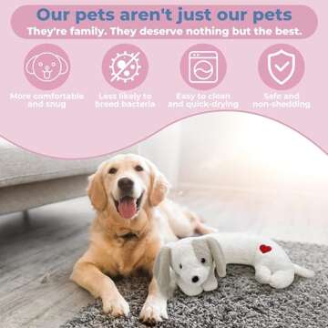 Moropaky Heartbeat Toy Heartbeat Stuffed Animal for Dogs, Heartbeat Puppy Toy for Anxiety Relief Calming Aid, Heartbeat Stuffed Toy for Behavioral Aid Crate Kennel Training, Puppy Essentials White