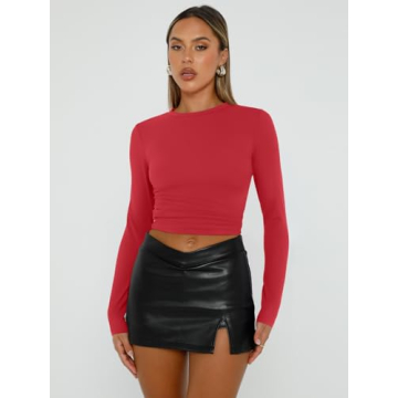 Trendy Queen Long Sleeve Cropped Top for Women