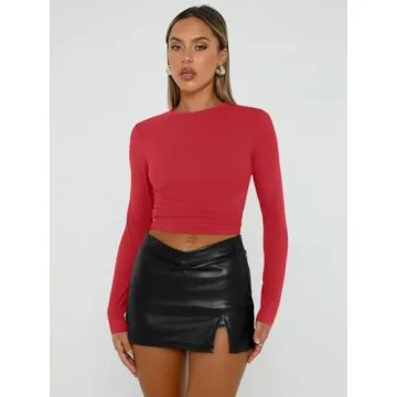 Trendy Queen Long Sleeve Cropped Top for Women