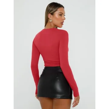 Trendy Queen Long Sleeve Cropped Top for Women