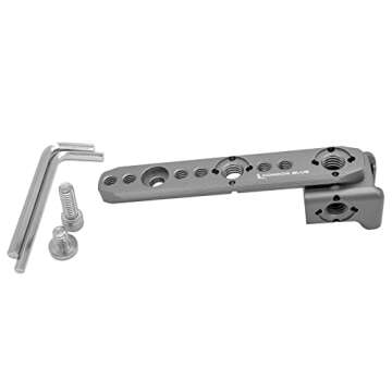 KONDOR BLUE FX3 / FX30 XLR Handle Extension Compatible with Sony | Lightweight Aerospace Grade Aluminum | Add Multiple Mounting Points and Grip Length | Space Gray