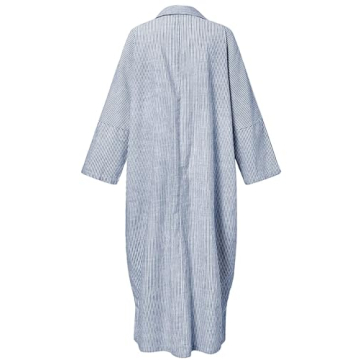 Chouyatou Women's Casual Long Sleeve Maxi Shirt Dress