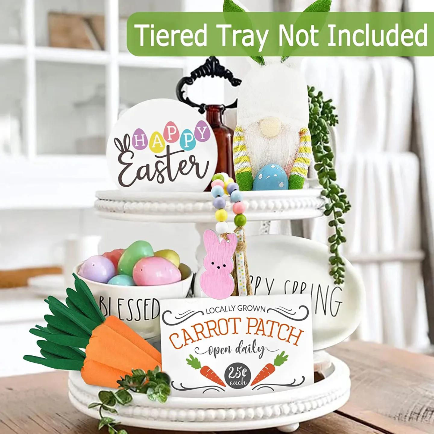 Easter Decor Bundle - Rustic Gnomes and Bunny Plush Items