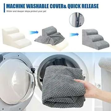 Dog Stairs for Small Dogs - Non-Slip Foam Ramp Steps