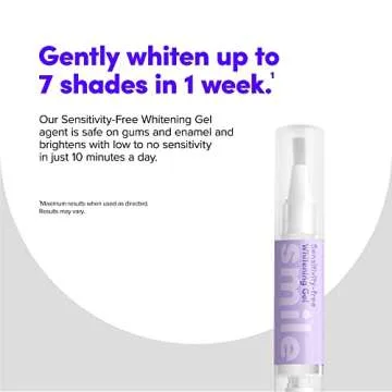 SmileDirectClub Ultra-Gentle Sensitivity-Free Teeth Whitening Kit with Wireless 20-LED Light - Gel Sensitive Teeth, Safe on Gums and Enamel, 0.17 Fl Oz (Pack of 2), 0.34 Fl Oz, Pack 2