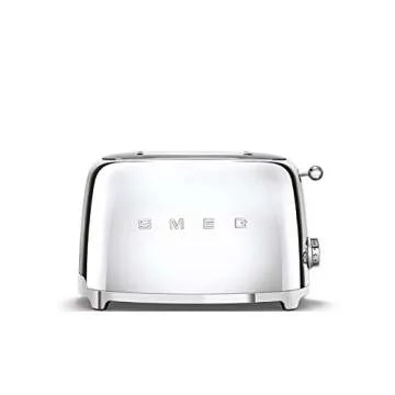 Smeg Retro Toaster Bundle with Bamboo Tongs - Chrome