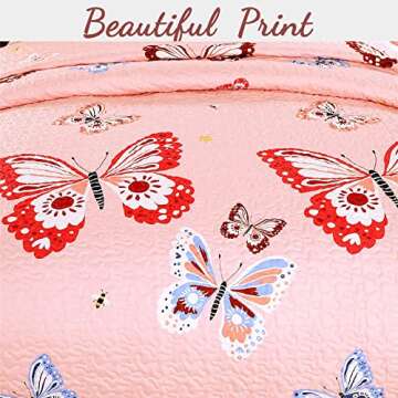 Cozy Line Home Fashions Cute Owl Pink Blue Green Birds Print Pattern Bedding Quilt Set, Reversible 100% Cotton Coverlet, Bedspreads for Kids, Girls