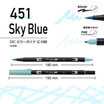 Tombow Dual Brush Pen ABT Twin Type Graphic Marker, Assorted