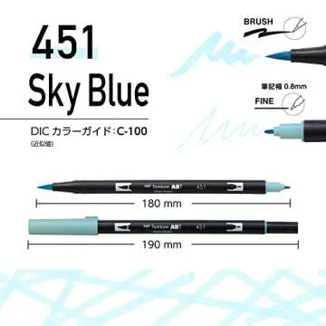 Tombow Dual Brush Pen ABT Twin Type Graphic Marker, Assorted