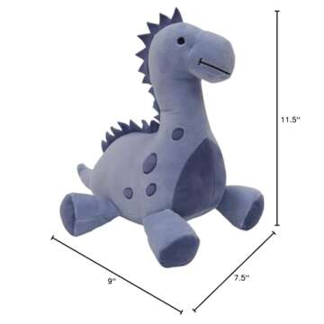 Bedtime Originals Roar Dinosaur Plush Rex, Blue, 1 Count (Pack of 1)
