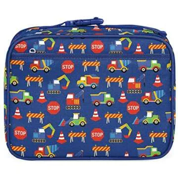 Simple Modern Kids Lunch Box for Toddler | Reusable Insulated Bag for Boys | Meal Containers for School with Exterior and Interior Pockets | Hadley Collection | Under Construction