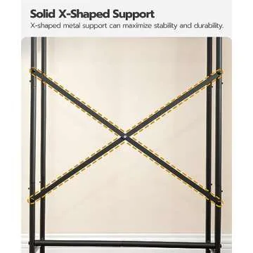 HOOBRO Over The Toilet Storage, 3-Tier Over Toilet Bathroom Organizer, Freestanding Above Toilet Shelf with Adjustable Feet, Space Saving, Easy Assembly, Rustic Brown and Black BF63TS01