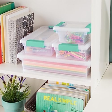 Sterilite 6-Pack Stackable Storage Bins, 5.7 Qt Containers