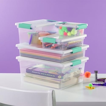 Sterilite 6-Pack Stackable Storage Bins, 5.7 Qt Containers