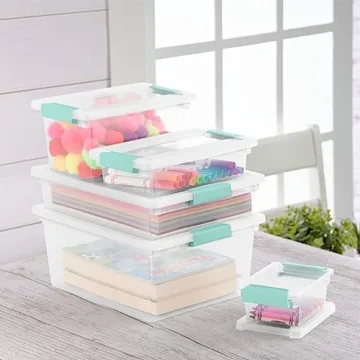 Sterilite 6-Pack Stackable Storage Bins, 5.7 Qt Containers