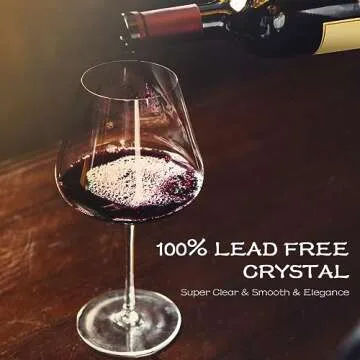 Chouggo 28Oz Hand Blown Crystal Wine Glass Set