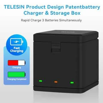 TELESIN 2-Pack GoPro Batteries & 3-Channel Charger