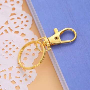 Premium Gold Swivel Clasps - 60 Pcs for Crafting & DIY