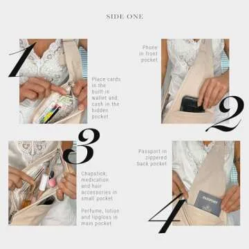 SASH Crossbody Bag - Brown Faux Leather Purse for Women - Travel Sling Bag with FRID-Protected Wallet