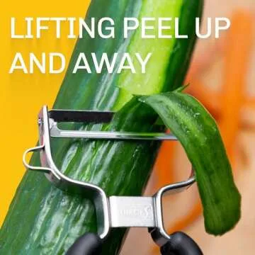 LURCH Germany Universal Ultra Sharp Stainless Steel Vegetable Y Peeler for Potatoes, All Fruits & Veggies | Non-Slip Comfortable Handle | 5.1 x 2.3 Inches / 13 cm x 6 cm - Black