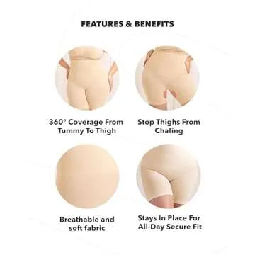 SHAPERMINT High-Waisted Shapewear Tummy Control Shorts