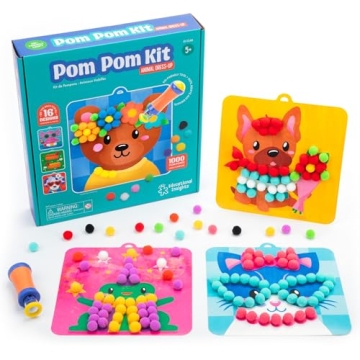 Educational Insights Pom Pom Kit - Arts and Crafts for Kids, Toddler Art Supplies, Toddler DIY Senso...