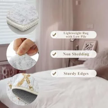 Lukinbox Area Rug 8x10 Washable Rug for Living Room, Large Moroccan Accent Rugs with Non-Slip Backing, Modern Geometric Abstract Low Pile Carpet for Bedroom Dinning Room Nursery Office (Khaki Grey)