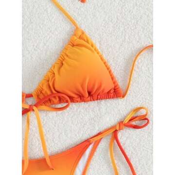 MakeMeChic Ombre Halter Bikini Set for Women