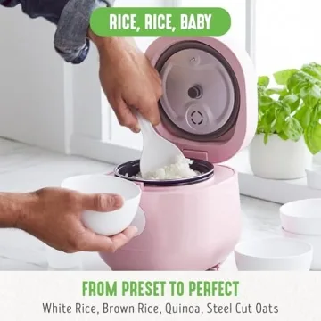 GreenLife 4-Cup Digital Rice Cooker with Healthy Ceramic Pot