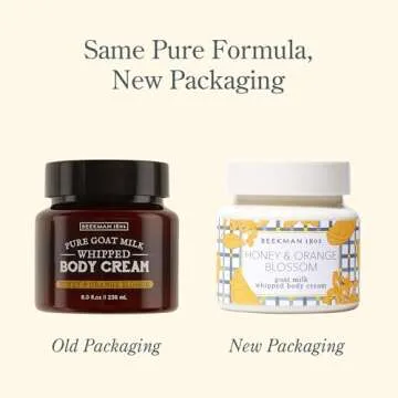 Beekman 1802 Whipped Body Cream, Honey & Orange Blossom - Scented - 8 oz - Intensely Hydrating & Softens Skin - With Goat Milk - Good for Sensitive Skin - Cruelty Free