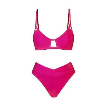 CUPSHE Women's Vintage Bikini Set for Summer Fun
