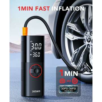 150PSI Rechargeable Tire Inflator for Cars & Bikes