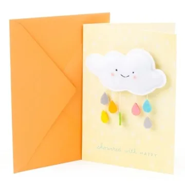 Hallmark Signature Baby Shower Card: Showered with Happy Moments
