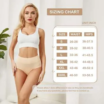 SERISIMPLE Viscose Bamboo Women Luxury Underwear Silky Comfy Ultra Soft Briefs Breathable Stretch High&Mid Waist Panties 4 pack (XXXL, High-White)