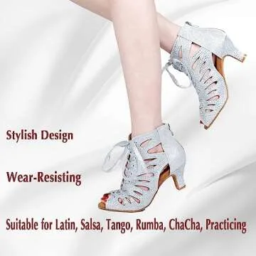 LuiXiu Adjustable 2.5 Inch Dance Shoes for Beginners